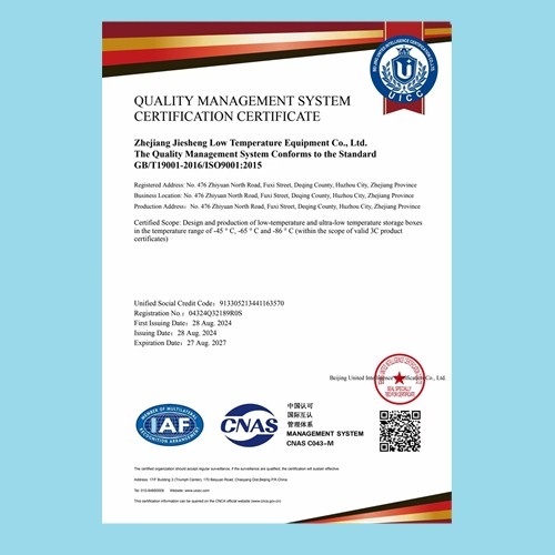 iso9001 quality management system certificate